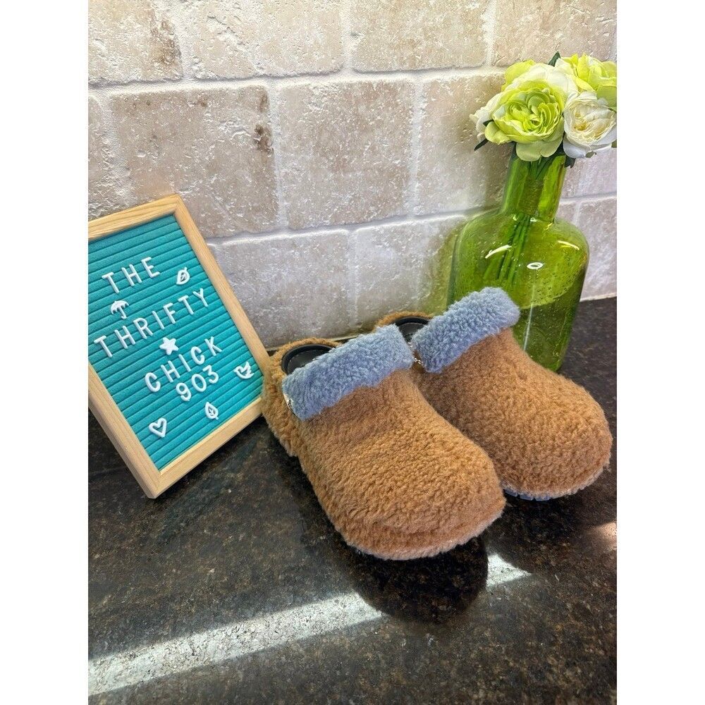 Crocs x Lil Nas X Mega Crush Clog Brown Sherpa Fleece Platform Shoes W6 M4 NWOT - Picture 2 of 8